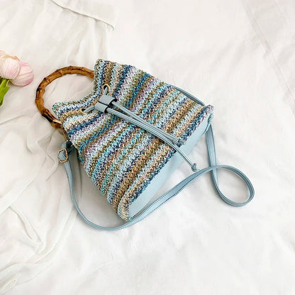 Straw Beach Bucket Bag